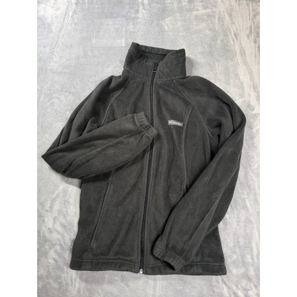 Columbia Benton Springs Fleece Jacket Womens Medium Black Full Zip 1372111